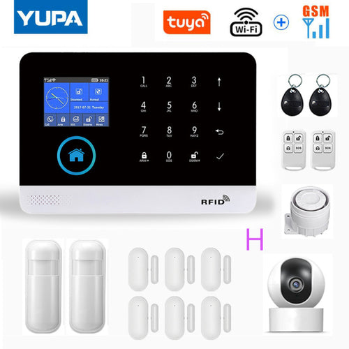 Load image into Gallery viewer, WIFI GSM Home Security Alarm System With Wireless Motion Sensor
