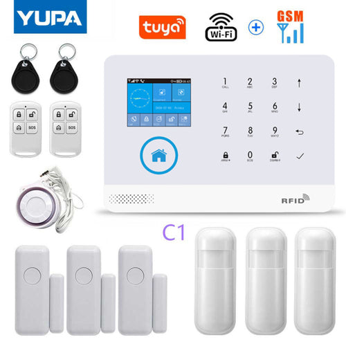 Load image into Gallery viewer, WIFI GSM Home Security Alarm System With Wireless Motion Sensor
