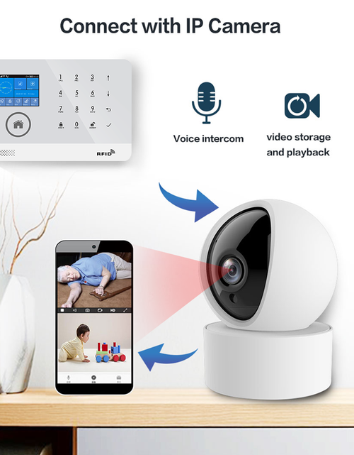 Load image into Gallery viewer, WIFI GSM Home Security Alarm System With Wireless Motion Sensor
