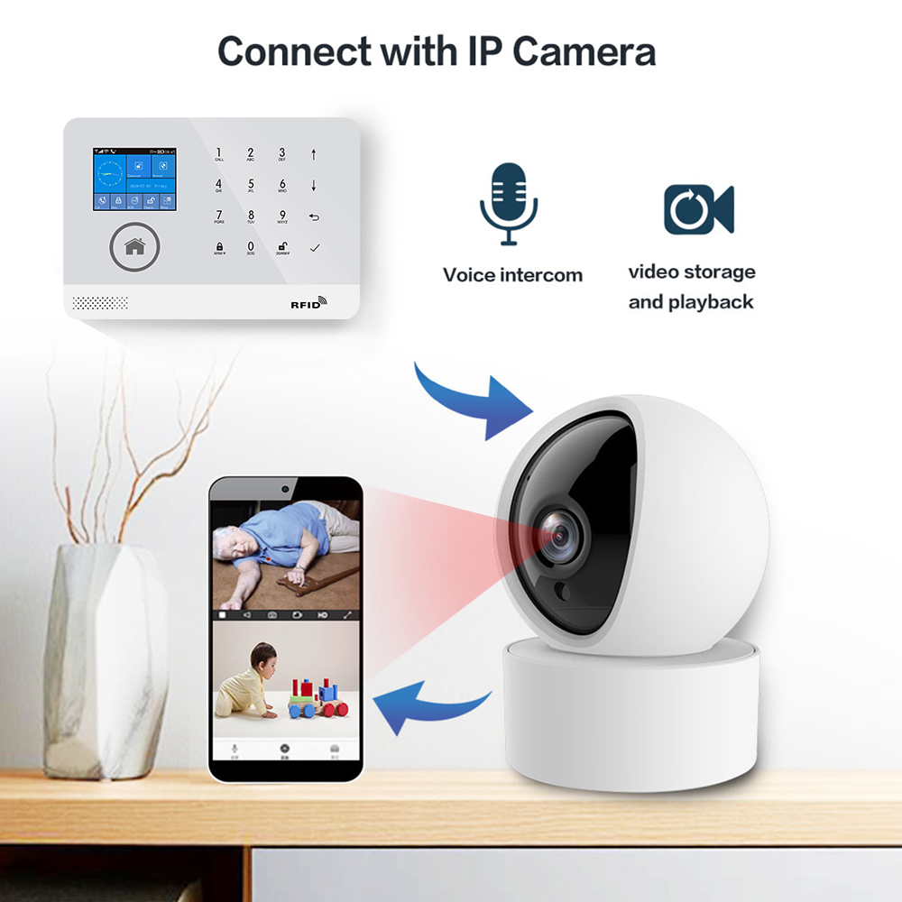 WIFI GSM Home Security Alarm System With Wireless Motion Sensor