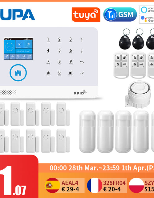 Load image into Gallery viewer, WIFI GSM Home Security Alarm System With Wireless Motion Sensor
