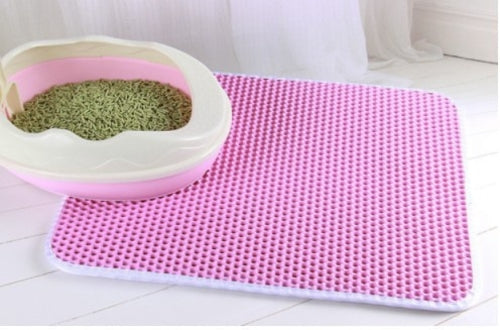 Load image into Gallery viewer, Waterproof EVA Double Layer Cat Litter Box Mat Non slip Sand Cat Pad
