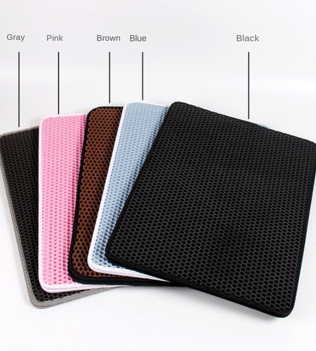 Waterproof EVA Double Layer Cat Litter Box Mat Non slip Sand Cat Pad