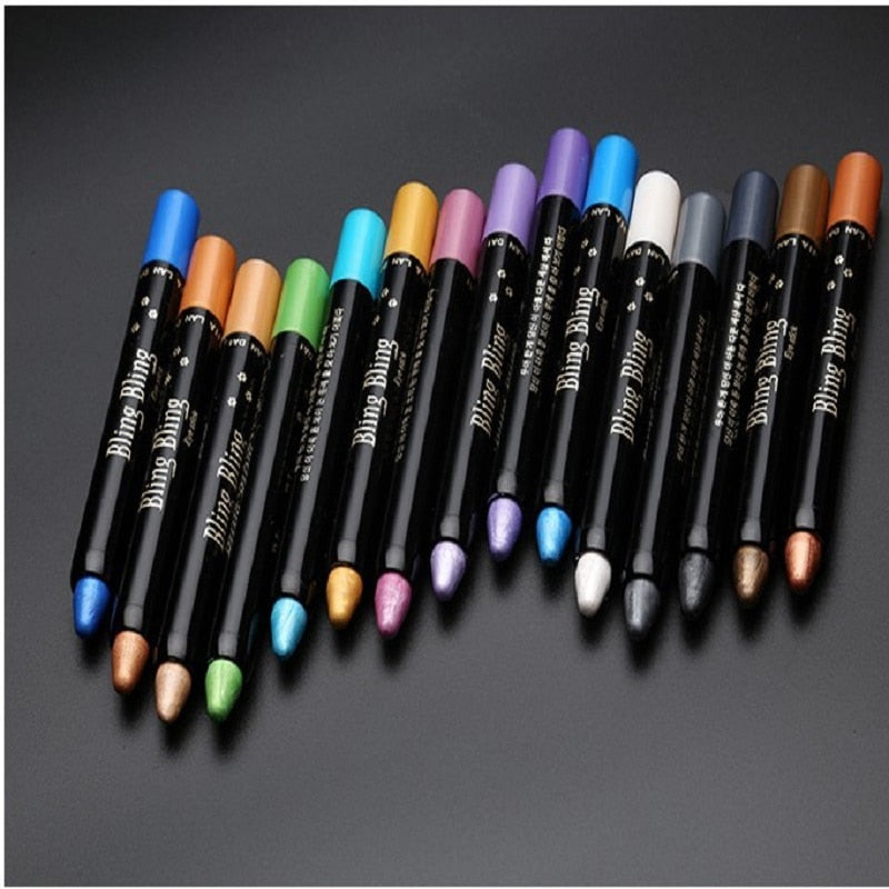 Waterproof Pearlescent Eyeshadow Pencil Stick 15 Colors Lasting