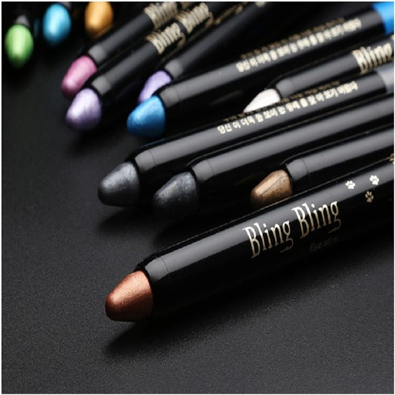 Waterproof Pearlescent Eyeshadow Pencil Stick 15 Colors Lasting