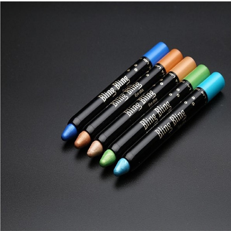 Waterproof Pearlescent Eyeshadow Pencil Stick 15 Colors Lasting