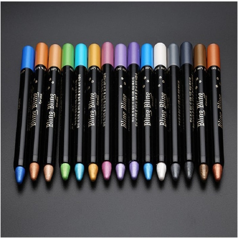 Waterproof Pearlescent Eyeshadow Pencil Stick 15 Colors Lasting