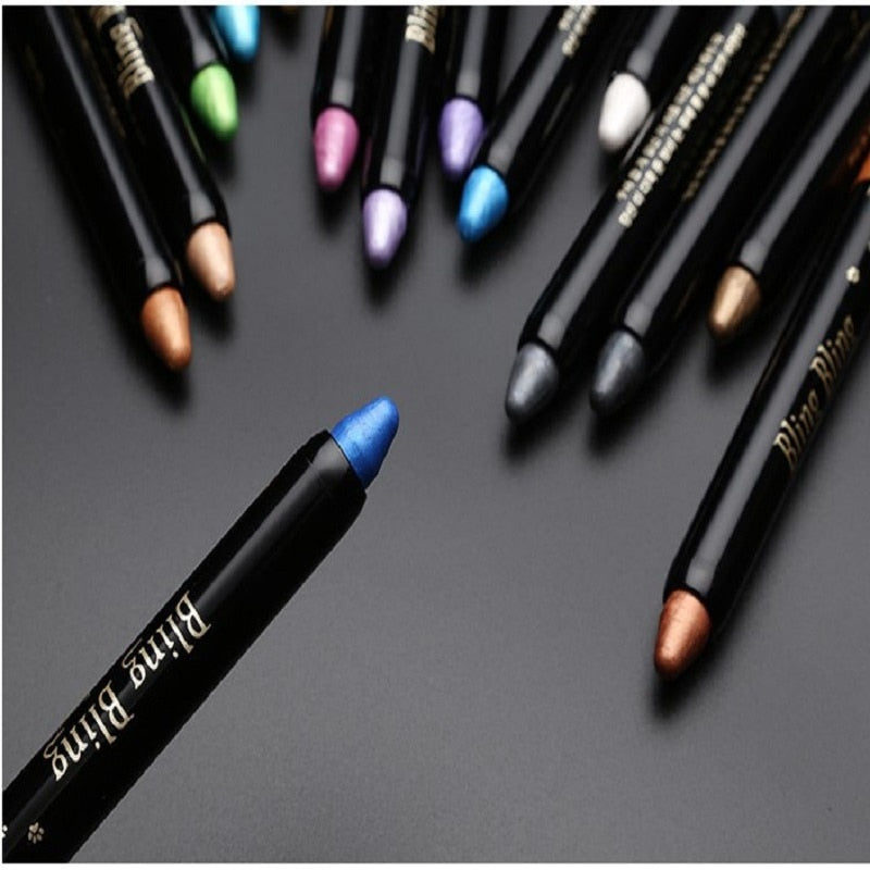 Waterproof Pearlescent Eyeshadow Pencil Stick 15 Colors Lasting