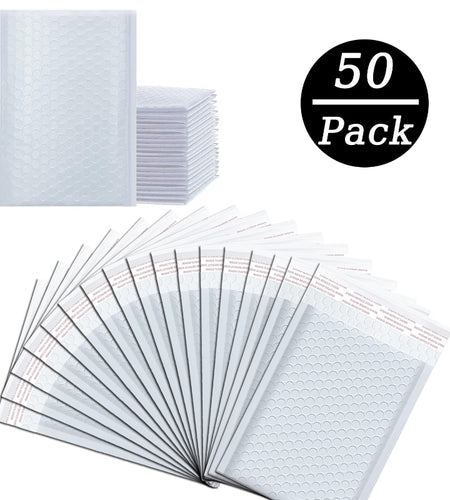 White Bubble Mailers Self Seal Poly Mailers Padded Envelope Waterproof