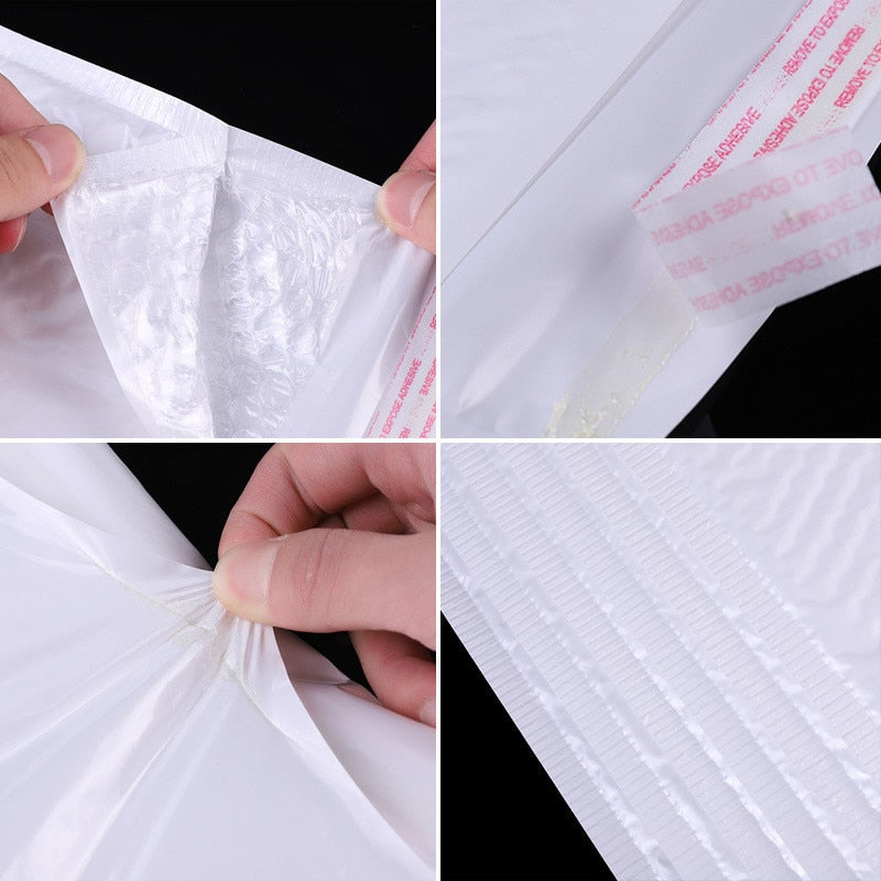 White Bubble Mailers Self Seal Poly Mailers Padded Envelope Waterproof