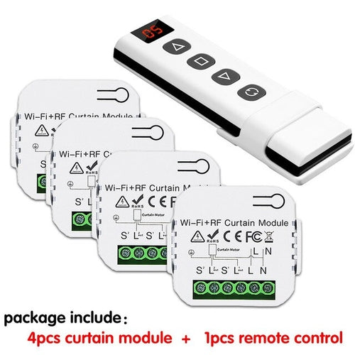 Load image into Gallery viewer, Wifi Rf Curtain Switch Tuya Smart Life Roller Shutter Module 433mhz
