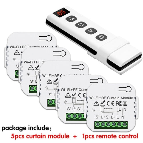 Load image into Gallery viewer, Wifi Rf Curtain Switch Tuya Smart Life Roller Shutter Module 433mhz
