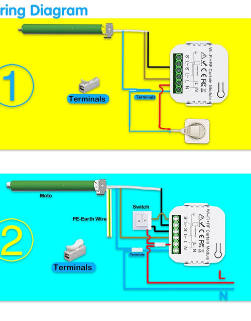 Load image into Gallery viewer, Wifi Rf Curtain Switch Tuya Smart Life Roller Shutter Module 433mhz
