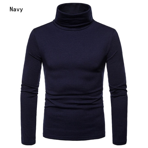 Load image into Gallery viewer, Winter Autumn Men&#39;s Sweaters Knitted Pullover Turtleneck Long Sleeve
