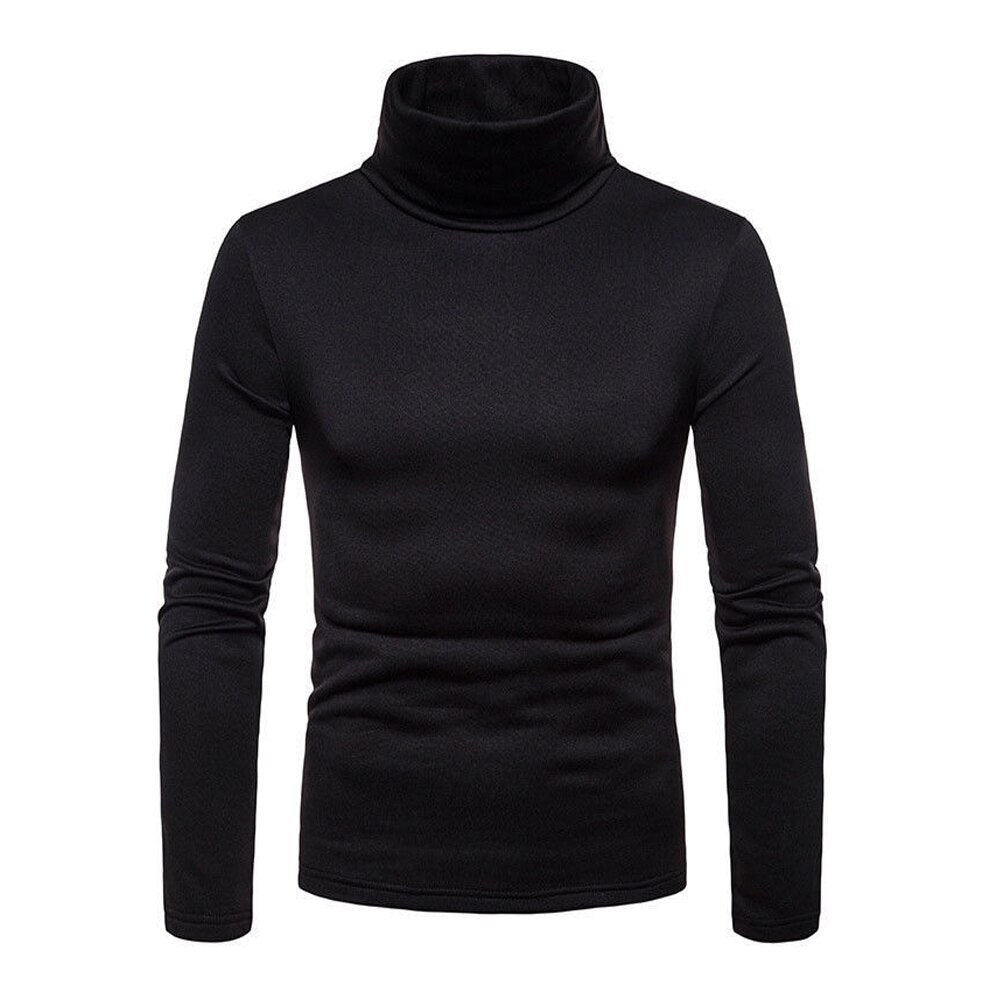 Winter Autumn Men's Sweaters Knitted Pullover Turtleneck Long Sleeve