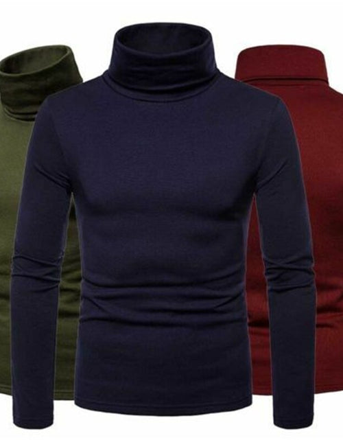 Load image into Gallery viewer, Winter Autumn Men&#39;s Sweaters Knitted Pullover Turtleneck Long Sleeve
