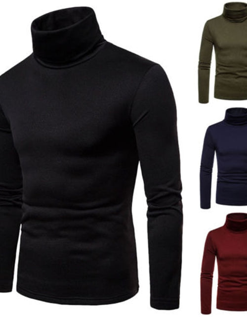 Load image into Gallery viewer, Winter Autumn Men&#39;s Sweaters Knitted Pullover Turtleneck Long Sleeve
