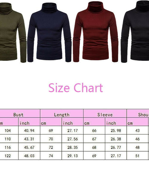 Load image into Gallery viewer, Winter Autumn Men&#39;s Sweaters Knitted Pullover Turtleneck Long Sleeve
