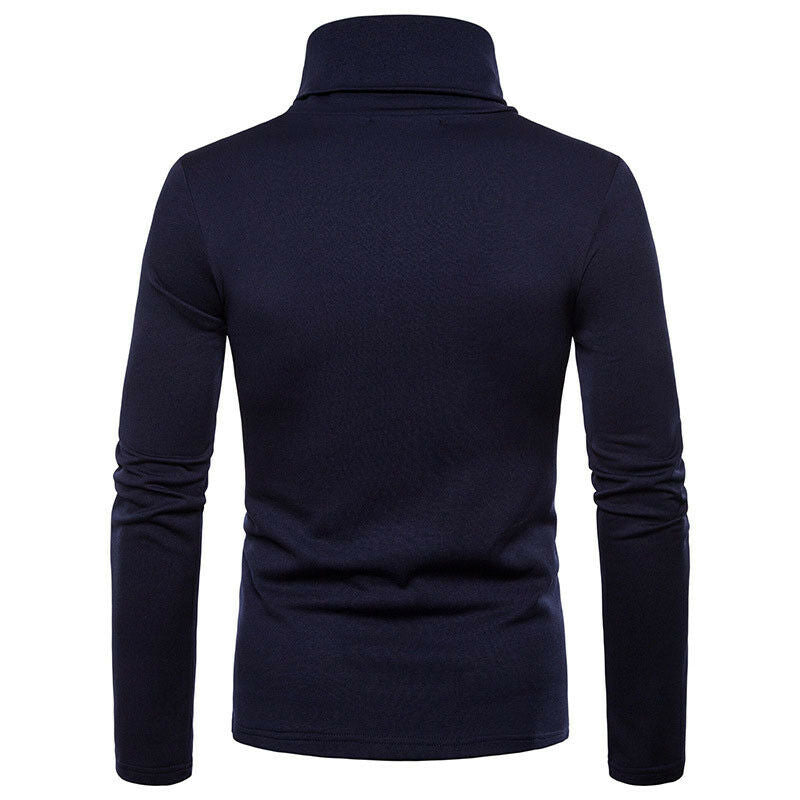 Winter Autumn Men's Sweaters Knitted Pullover Turtleneck Long Sleeve