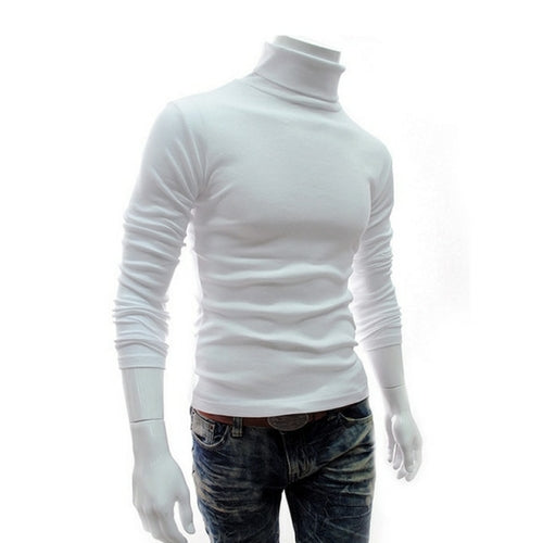 Load image into Gallery viewer, Winter Mens Turtleneck Sweaters Black Pullovers Clothing For Man
