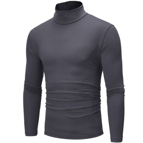 Winter Mens Turtleneck Sweaters Black Pullovers Clothing For Man