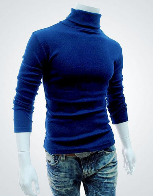 Load image into Gallery viewer, Winter Mens Turtleneck Sweaters Black Pullovers Clothing For Man
