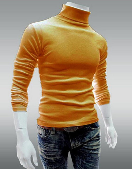 Load image into Gallery viewer, Winter Mens Turtleneck Sweaters Black Pullovers Clothing For Man
