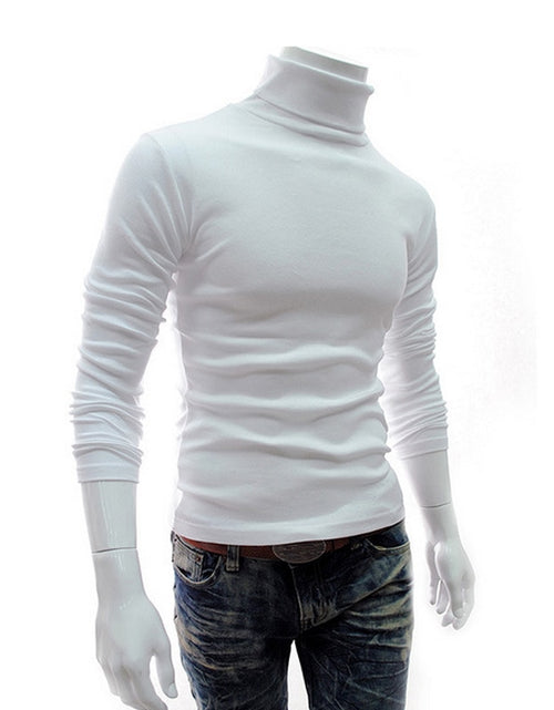 Load image into Gallery viewer, Winter Mens Turtleneck Sweaters Black Pullovers Clothing For Man
