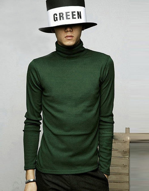 Load image into Gallery viewer, Winter Mens Turtleneck Sweaters Black Pullovers Clothing For Man
