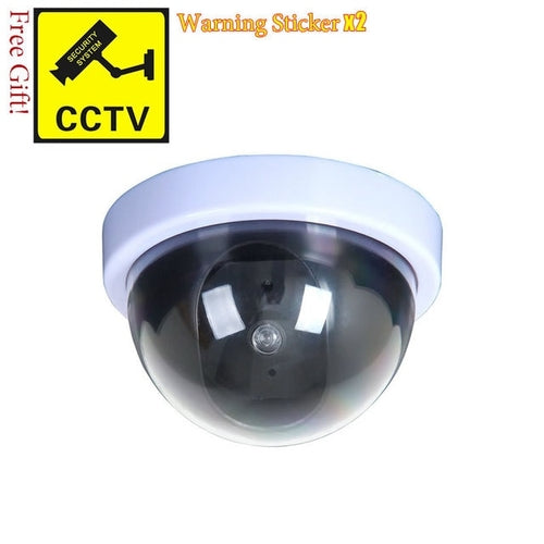 Load image into Gallery viewer, Wireless Black/White Dummy Camera Fake Plastic Dome CCTV Security
