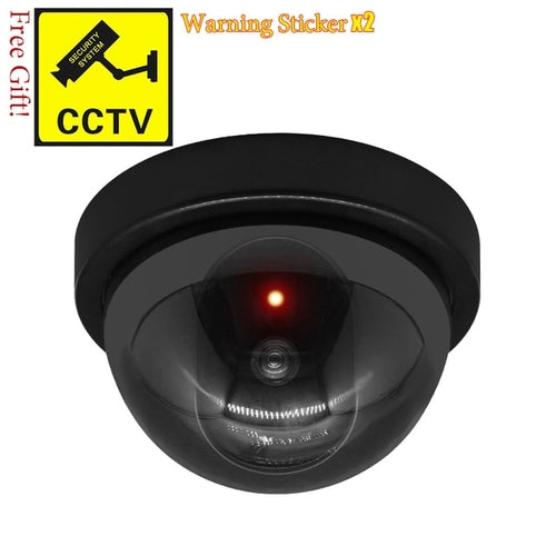 Load image into Gallery viewer, Wireless Black/White Dummy Camera Fake Plastic Dome CCTV Security
