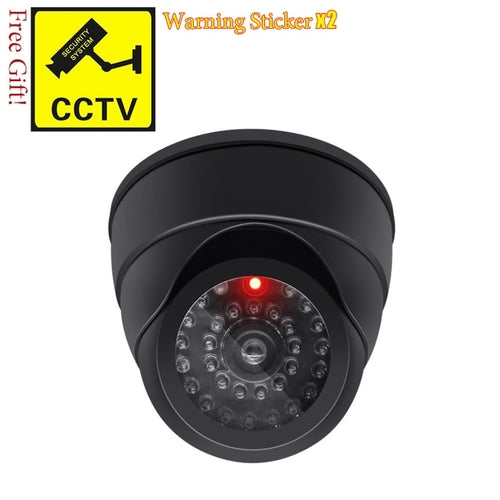 Load image into Gallery viewer, Wireless Black/White Dummy Camera Fake Plastic Dome CCTV Security
