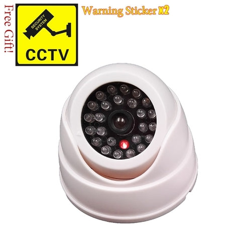 Load image into Gallery viewer, Wireless Black/White Dummy Camera Fake Plastic Dome CCTV Security
