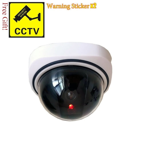 Load image into Gallery viewer, Wireless Black/White Dummy Camera Fake Plastic Dome CCTV Security
