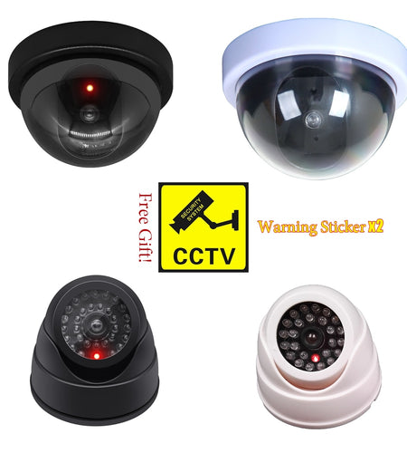 Wireless Black/White Dummy Camera Fake Plastic Dome CCTV Security