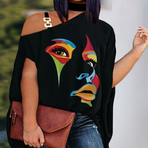 Load image into Gallery viewer, Loose Hollow Out Halter Short Batwing Sleeve Top Blouses Streetwear
