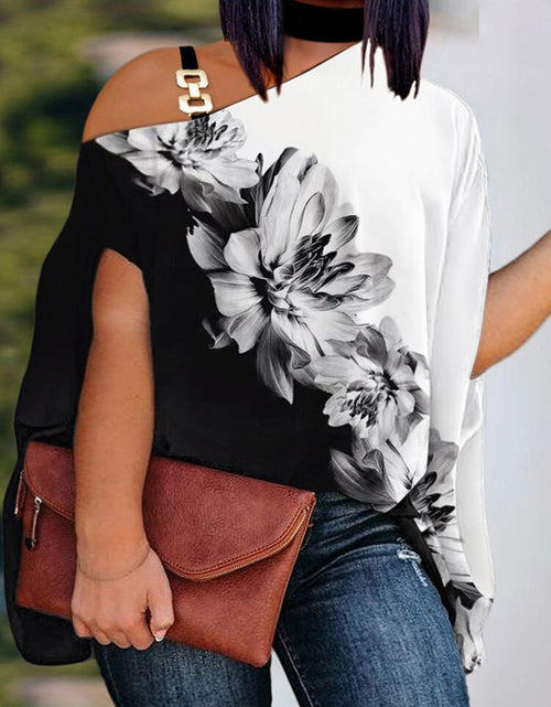 Load image into Gallery viewer, Loose Hollow Out Halter Short Batwing Sleeve Top Blouses Streetwear
