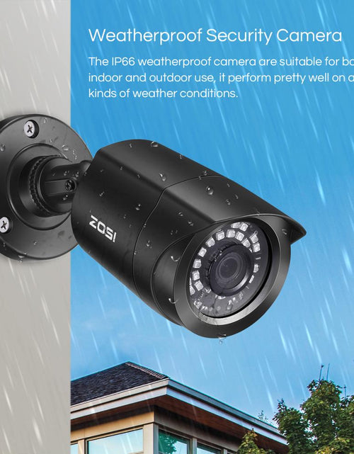 Load image into Gallery viewer, ZOSI CCTV System H.265+ 8CH 5MP Lite DVR with 4 1080p Outdoor Security
