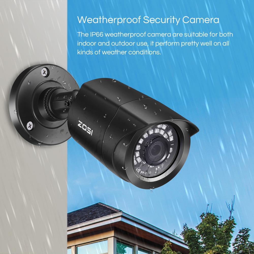 ZOSI CCTV System H.265+ 8CH 5MP Lite DVR with 4 1080p Outdoor Security