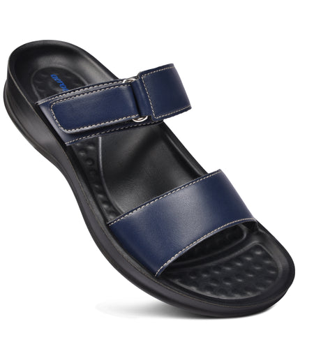 Aerothotic Rustic Women's Velcro Strap Slide Sandals