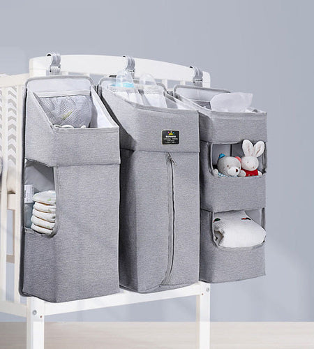 Nursery 3-in-1 Baby Crib Organizer with Insulated Pockets