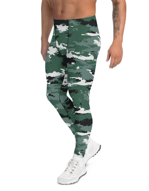 Load image into Gallery viewer, Earth Green Camo Leggings for Men
