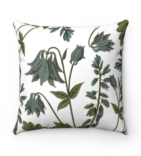 Bluebell Blossoms Double Sided Print Faux Suede Home Decor Cushion