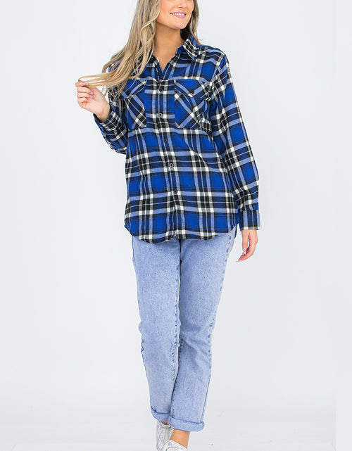 Load image into Gallery viewer, Oversize Boyfriend Plaid Checkered Flannel
