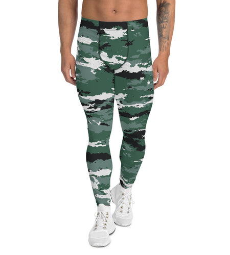 Earth Green Camo Leggings for Men