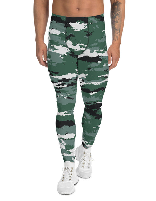 Load image into Gallery viewer, Earth Green Camo Leggings for Men
