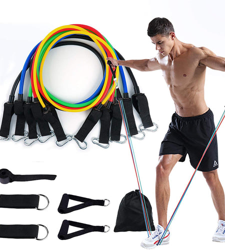 11Pcs Fitness Equipment Resistance Band Set