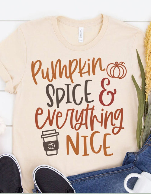 Load image into Gallery viewer, Pumpkin Spice Everything Nice Halloween T-shirt
