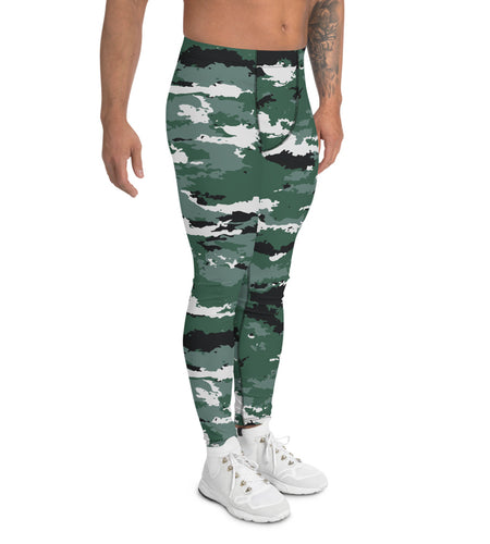 Earth Green Camo Leggings for Men