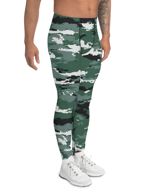 Load image into Gallery viewer, Earth Green Camo Leggings for Men
